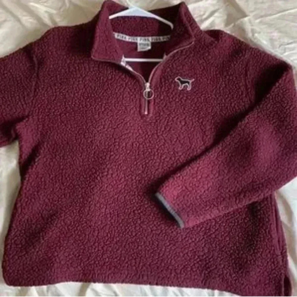 Victoria Secret Quarter zip sherpa - Picture 2 of 5